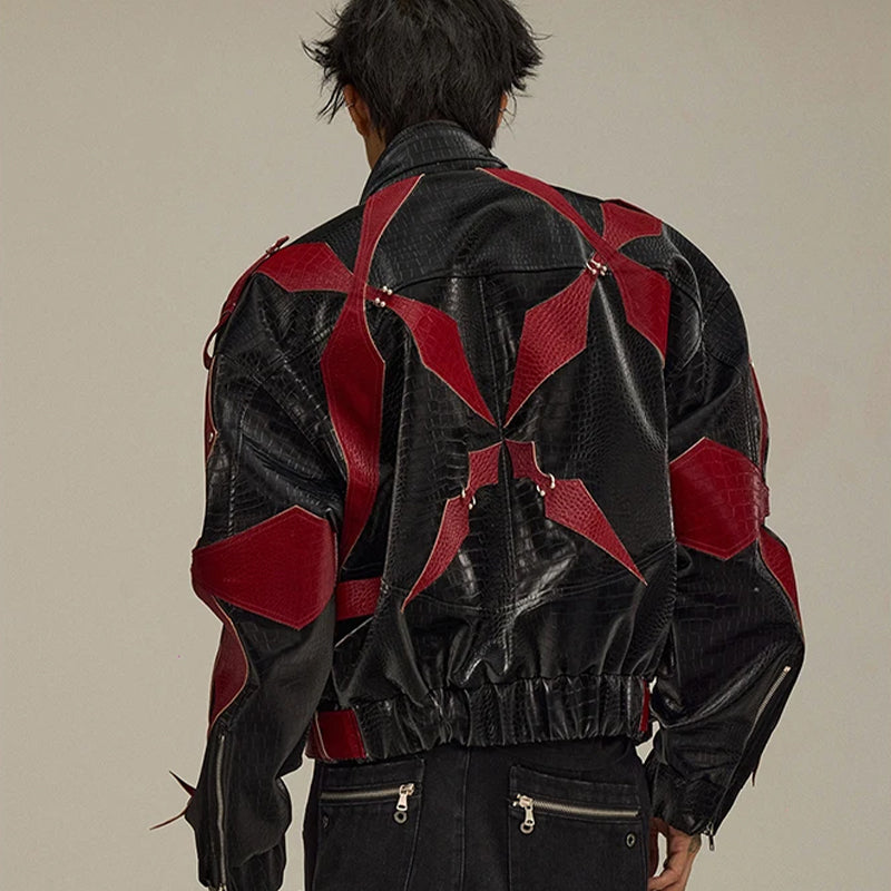 Chaqueta de Cuero Negra del Ritual