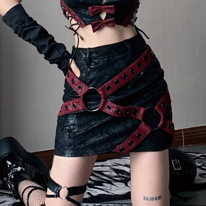 Falda Gótica Eclipse de Terciopelo