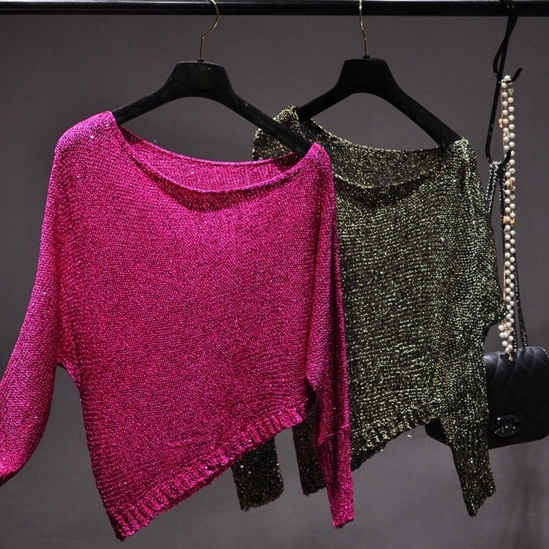Blusa Gótica Inclined Sequin