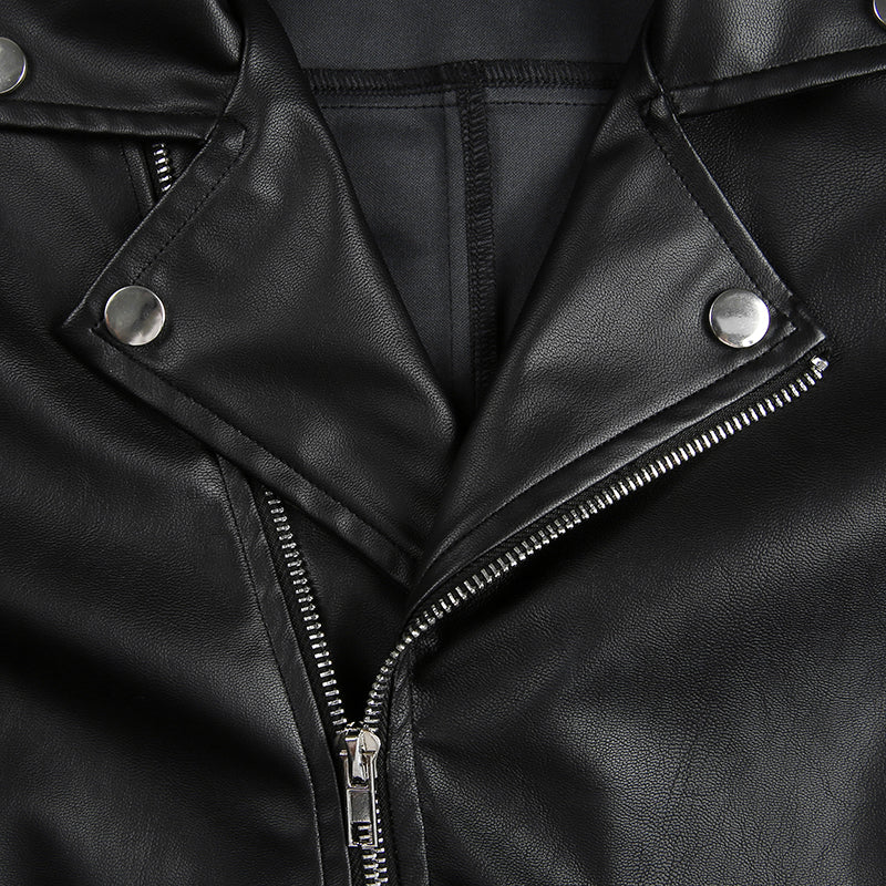 Chaqueta Gótica Punk Cropped Leather
