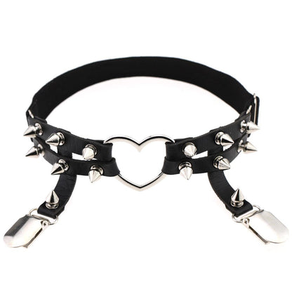 Punk Heart Garter Oscuro