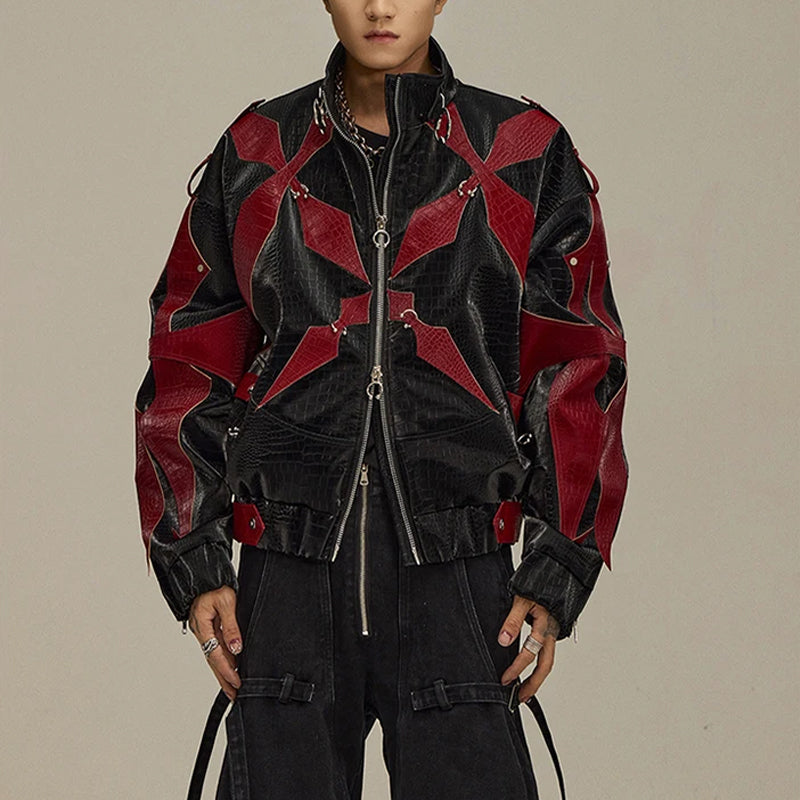 Chaqueta de Cuero Negra del Ritual