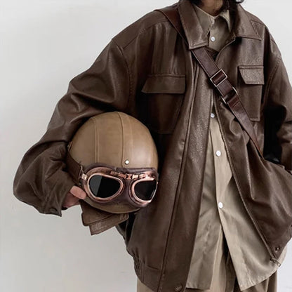 Chaqueta de Cuero Vintage Maldito