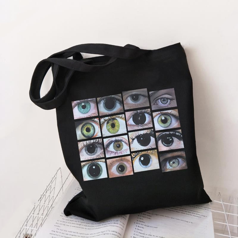 Gótico Eye Print Bolso Oscuro