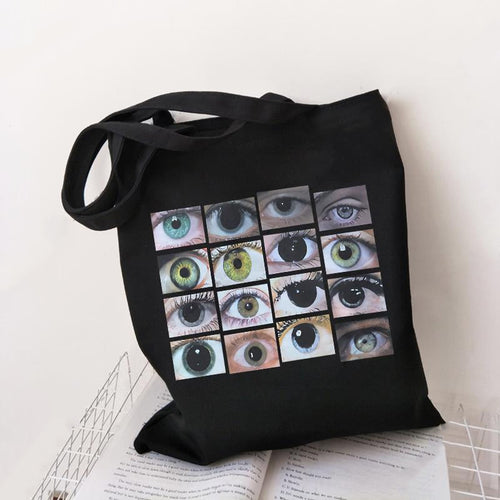 Gótico Eye Print Bolso Oscuro