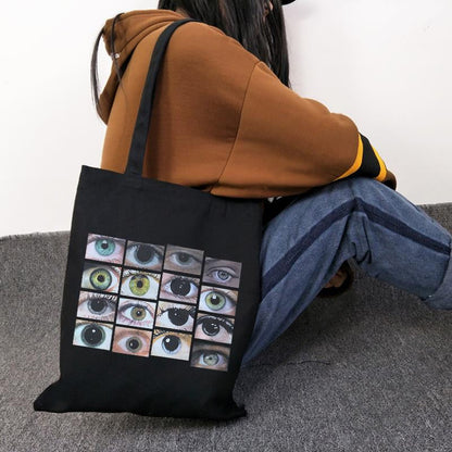 Gótico Eye Print Bolso Oscuro