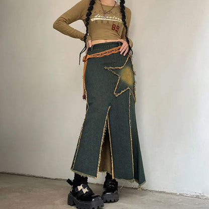 Falda Gótica Aurelia de Denim