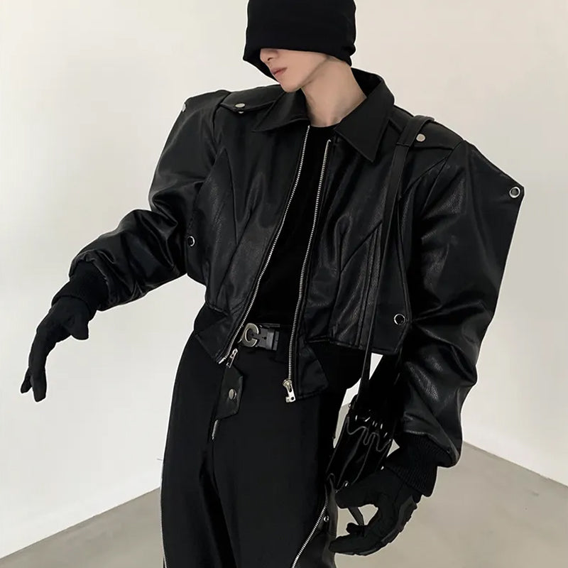 Bomber de Cuero Negra Infernal