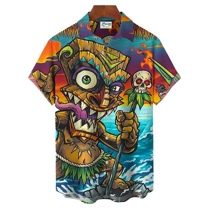 Camisa Tiki Oscuro del Ritual