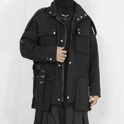 Trench Casual Masculino del Vacío