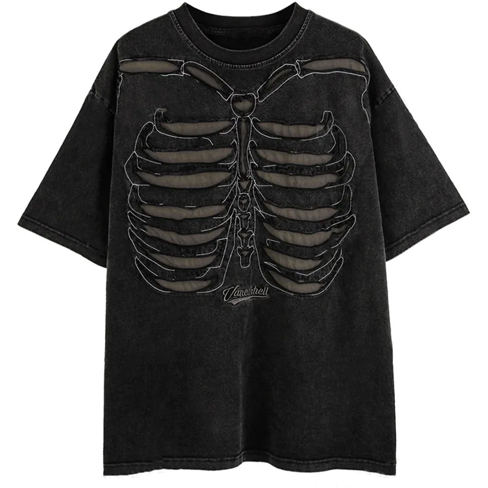 Camiseta Casual Negra del Vacío