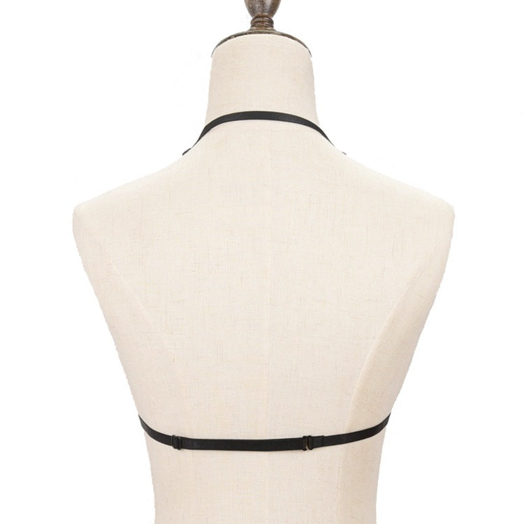 Deep-v Ribbon Harness Bra del Inframundo