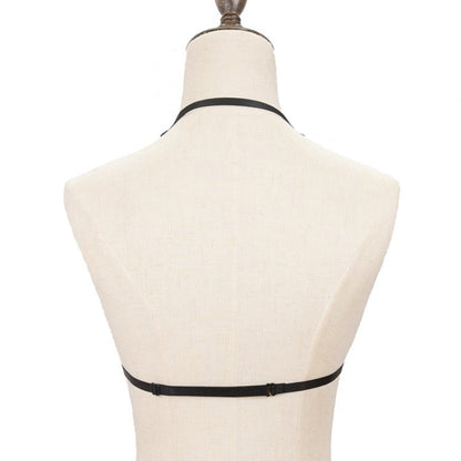 Deep-v Ribbon Harness Bra del Inframundo