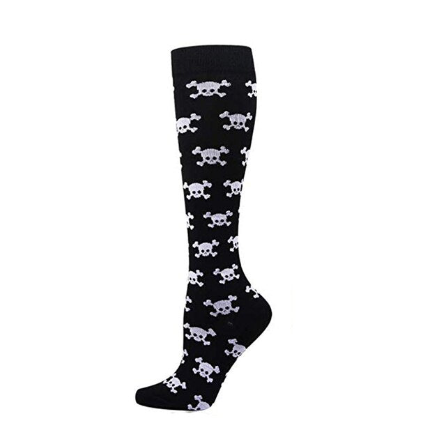 Calavera Knee Socks de Medianoche