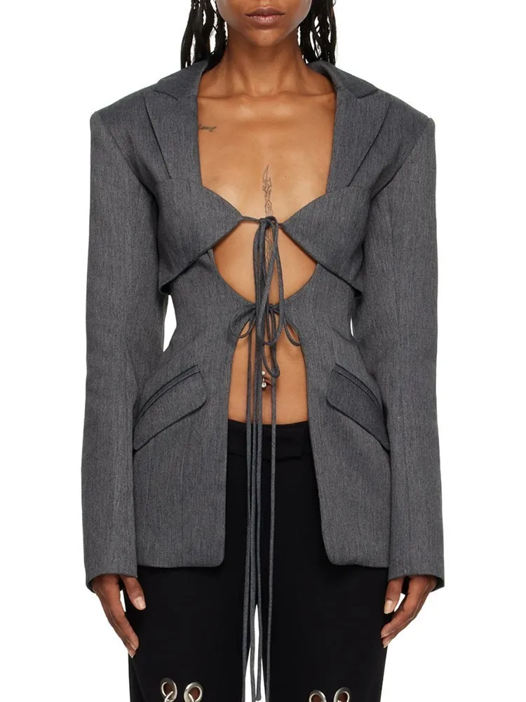 Blazer Gótico Lucia Lace Up