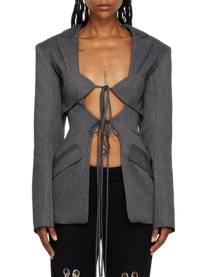 Blazer Gótico Lucia Lace Up