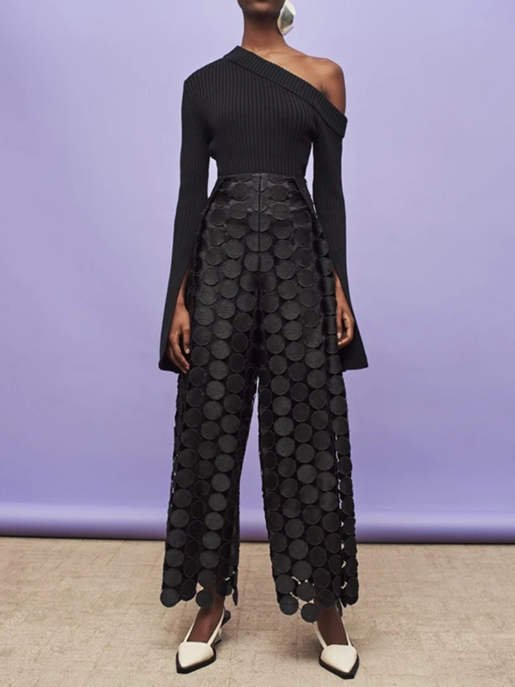 Pantalones Góticos High Waisted Polka Dot