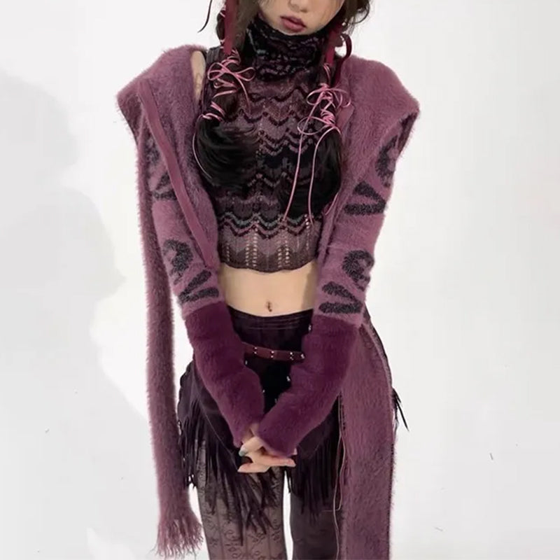 Gótico Cropped Cardigan