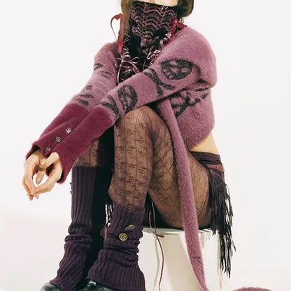 Gótico Cropped Cardigan