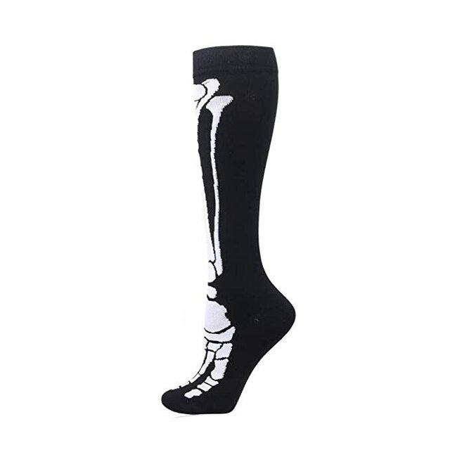 Calavera Knee Socks de Medianoche