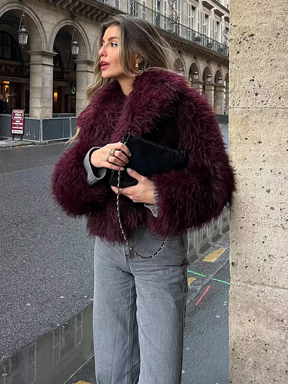 Top Gótico Fatima Faux Fur Jacket