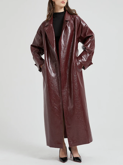 Gabardina Gótica Burgundy Leather