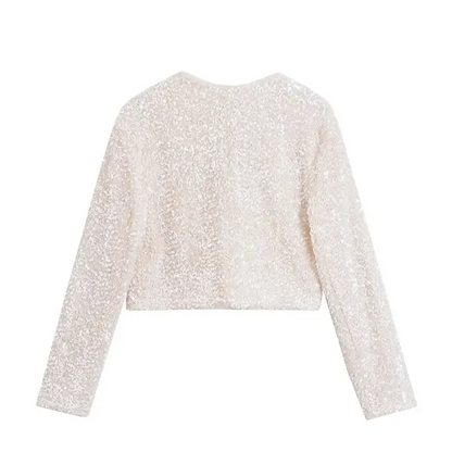 Chaqueta Gótica Tie-front Sequined