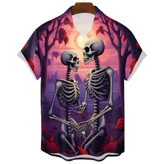 Camiseta Skull Psicodélica Nocturna
