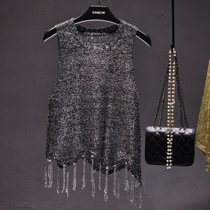 Top Gótico Shiny Sequined