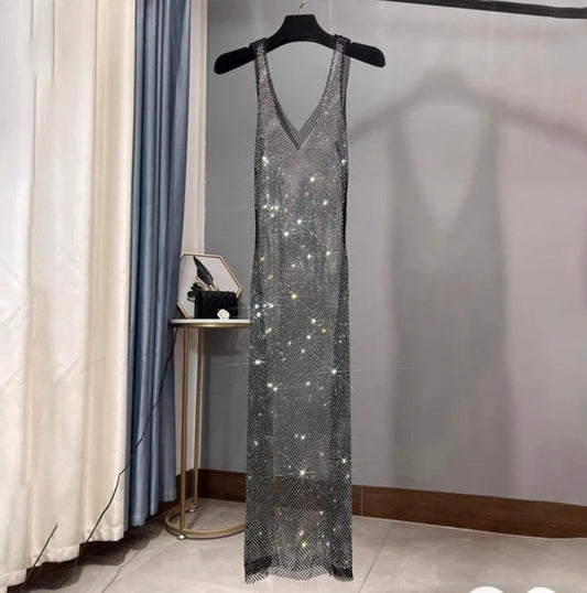 Vestido Gótico Deep V-neck Sparkling