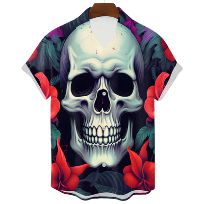 Camiseta Skull Psicodélica Nocturna