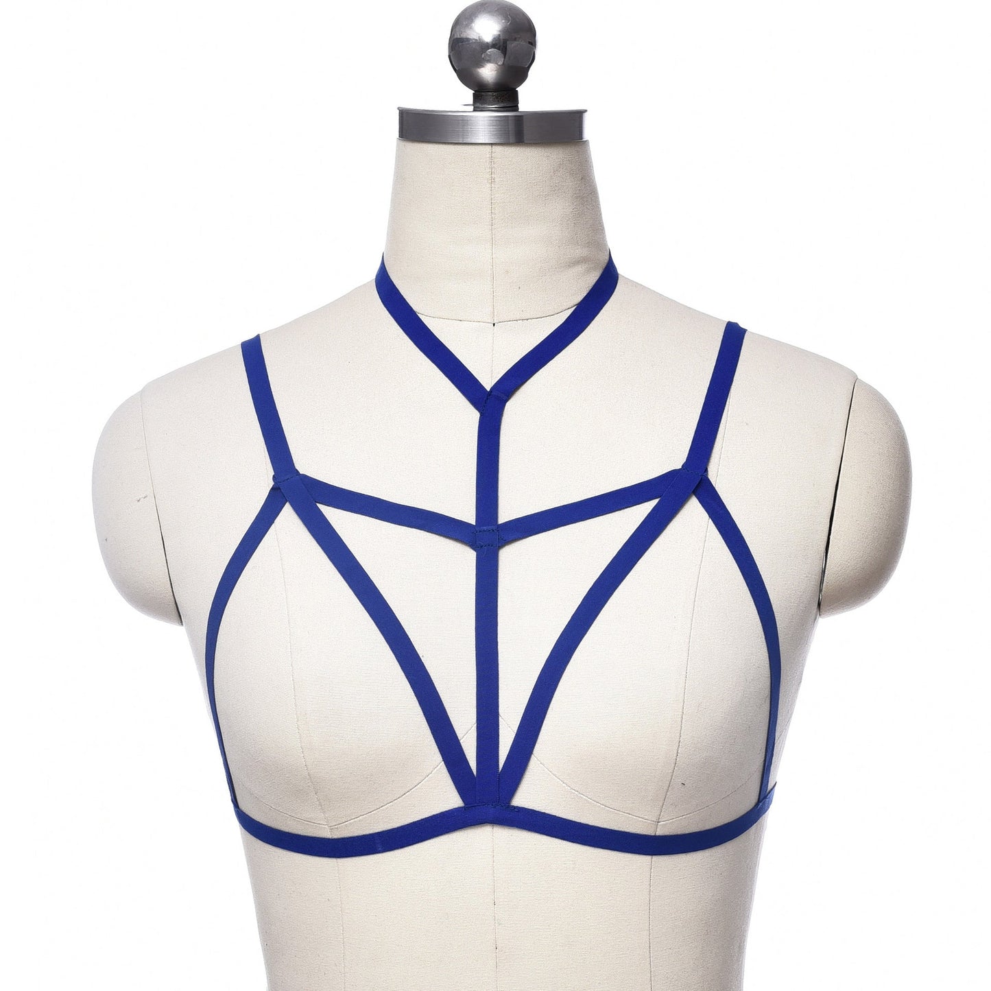 Geometric Cage Harness Bra del Abismo