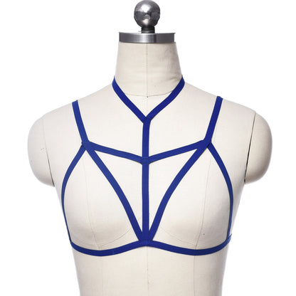 Geometric Cage Harness Bra del Abismo