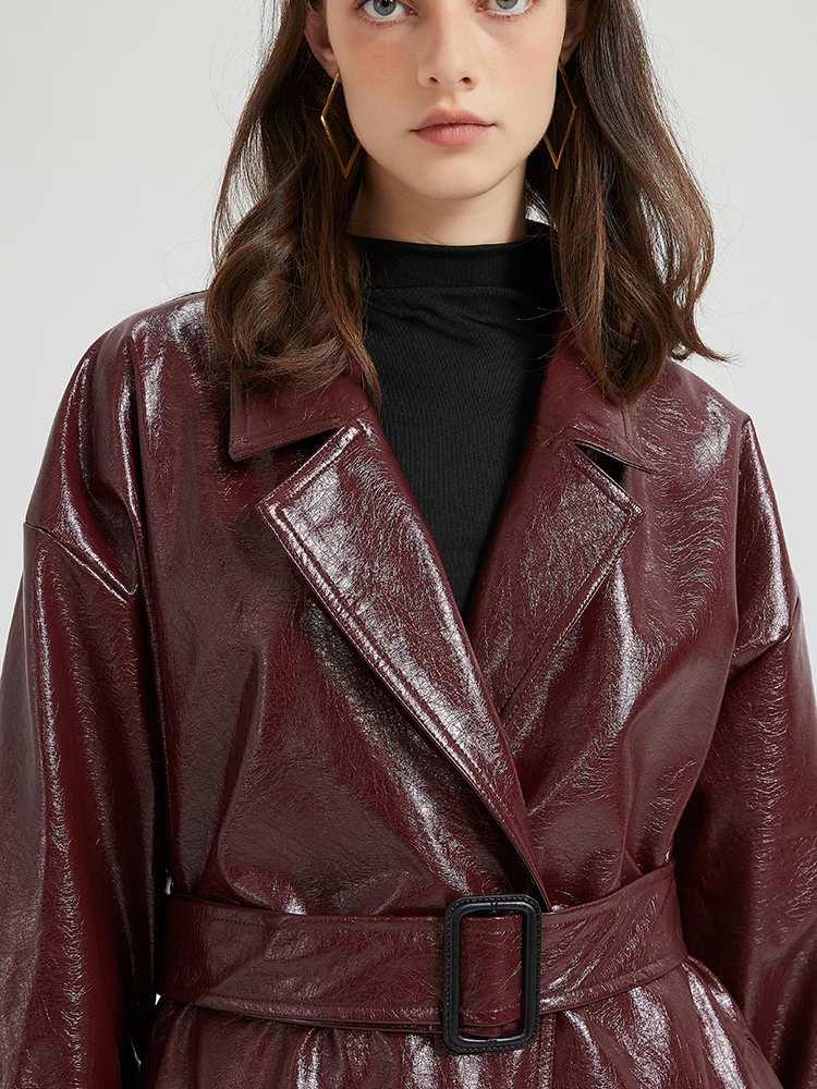 Gabardina Gótica Burgundy Leather