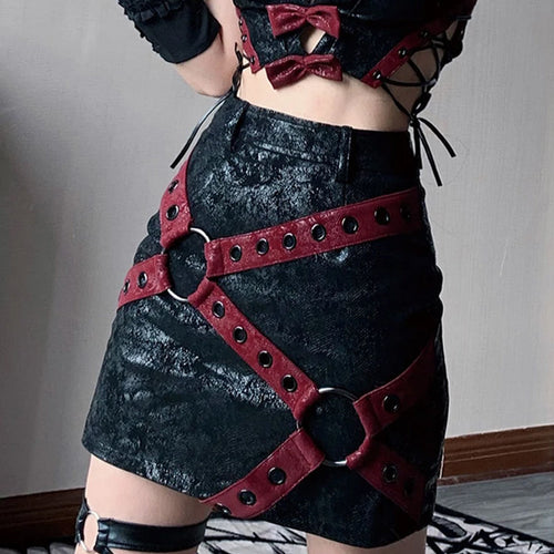 Falda Gótica Eclipse de Terciopelo