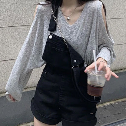 Body Gótico Ceniza Denim