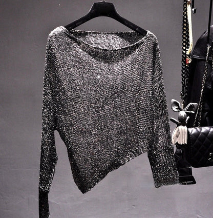 Blusa Gótica Inclined Sequin