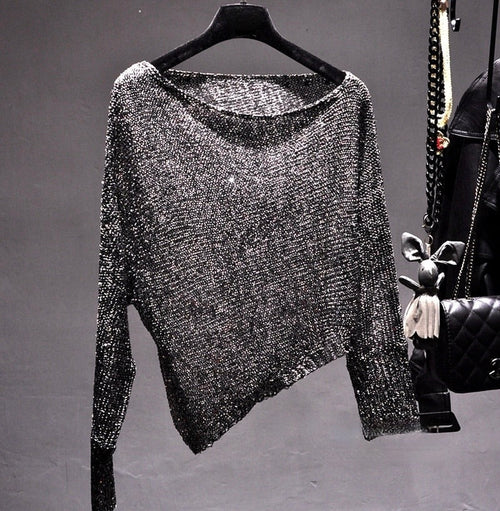 Blusa Gótica Inclined Sequin