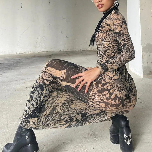 Vestido Maxi Gótico Sombra