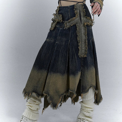 Falda Gótica Sombra de Denim