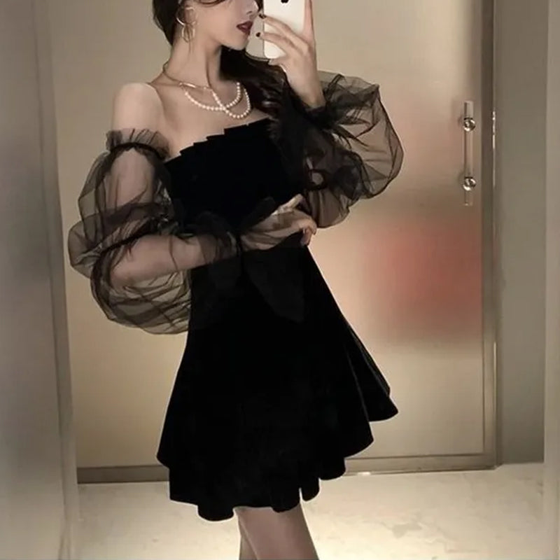 Vestido Gótico Dalia de Rosa Oscura