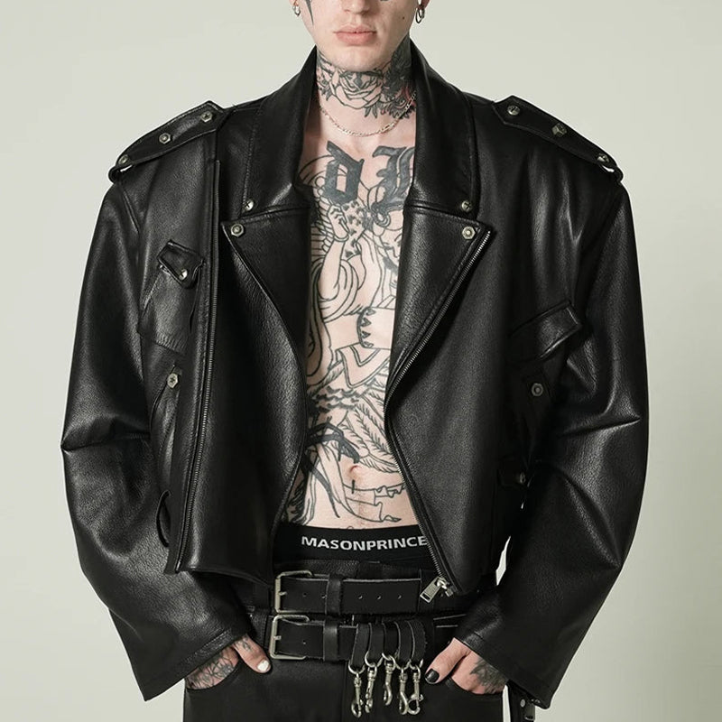 Chaqueta Biker de Cuero Infernal