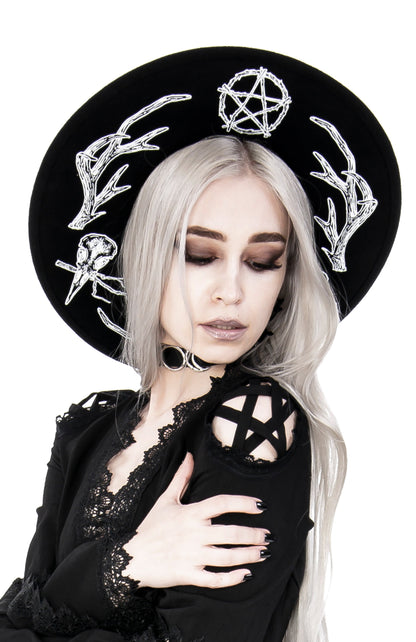 Pagan Wide Brim Sombrero Oscuro