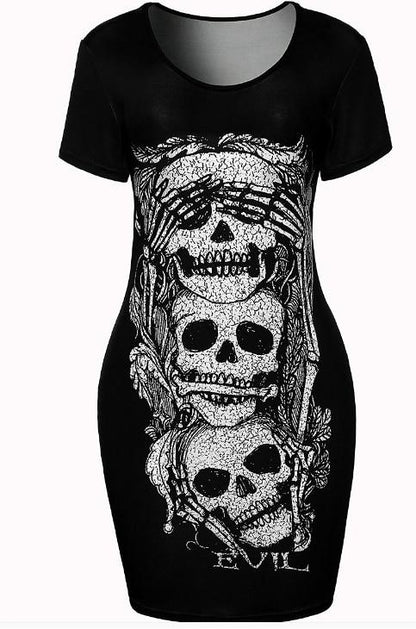 Vestido Gótico Skull Dalia