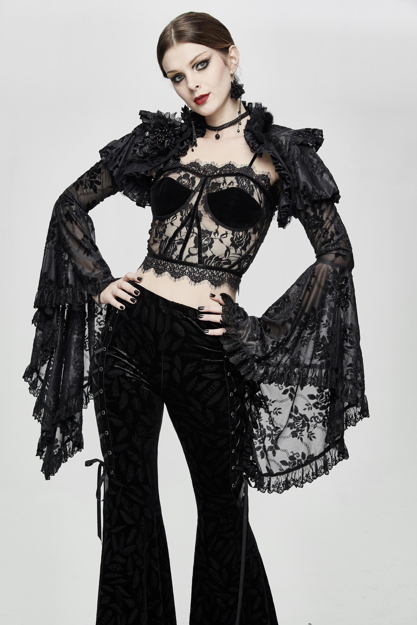 Top Gótico Leona de Encaje