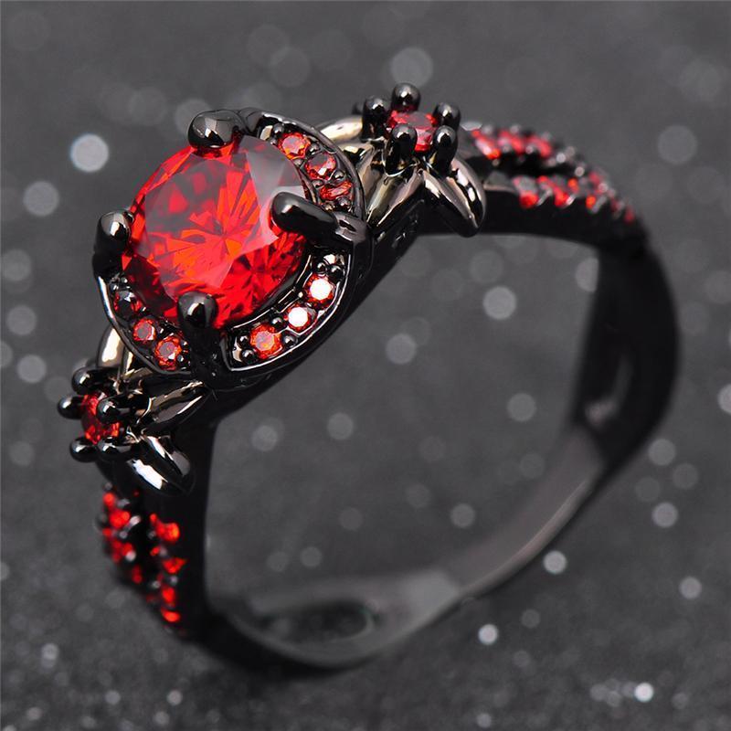 Ruby Gemstone Anillo Oscuro