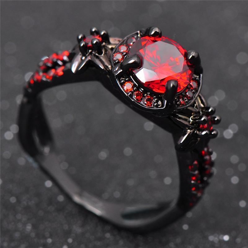 Ruby Gemstone Anillo Oscuro