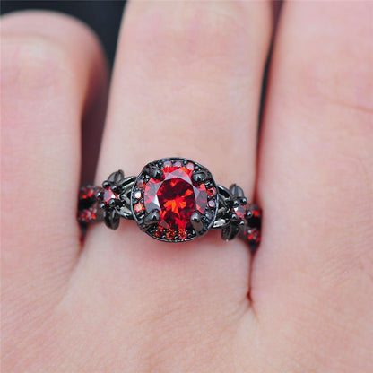 Ruby Gemstone Anillo Oscuro