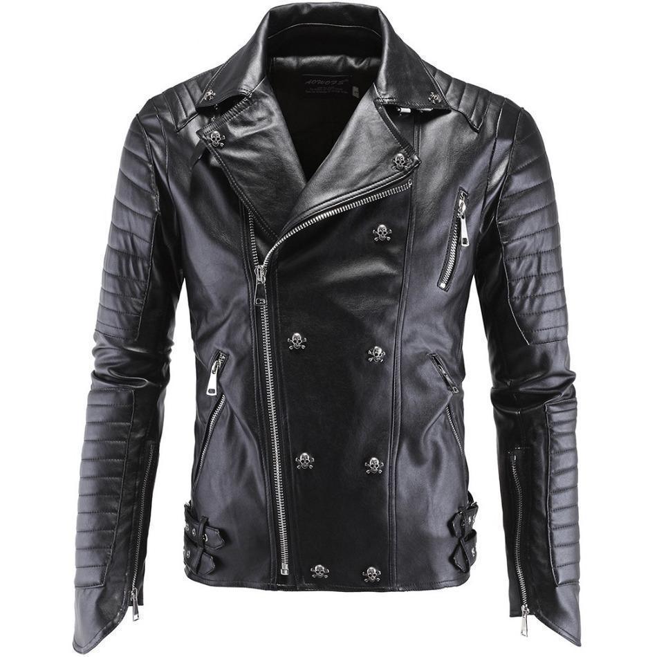 Chaqueta de Cuero Negro Absoluto