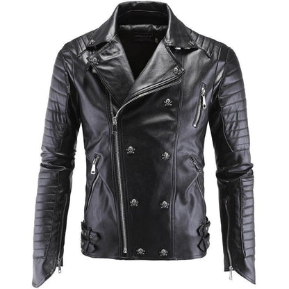 Chaqueta de Cuero Negro Absoluto